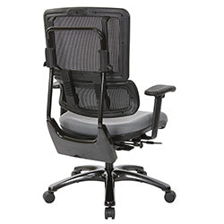 Vertical Black Mesh Back Chair with Shiny Black Base 1